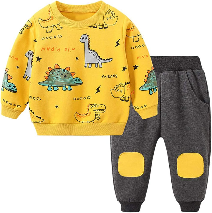 Kinderpullover mit Katzenmuster - Weicher Strickpullover-Gelb-1-2 Jahre alt-Luzern Mode
