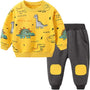 Kinderpullover mit Katzenmuster - Weicher Strickpullover-Gelb-1-2 Jahre alt-Luzern Mode