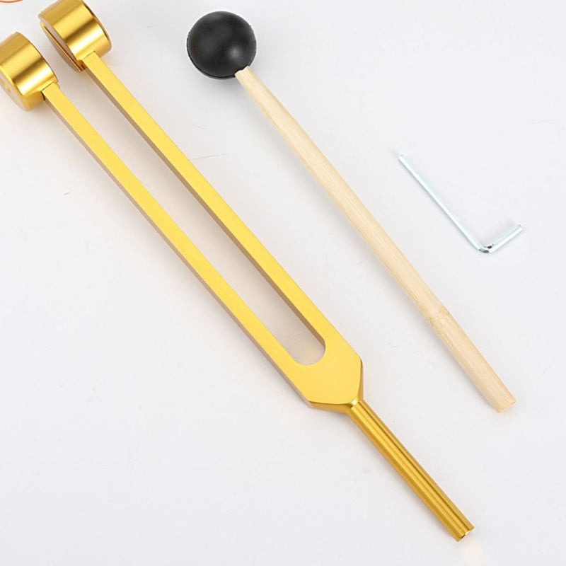 Stimmgabel für Entspannung | Klangtherapie | Innere Ruhe-Goldene runde Spitze (21.5CM)-Luzern Mode