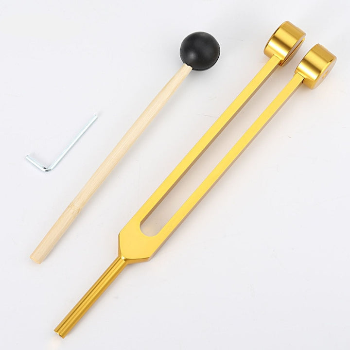 Stimmgabel für Entspannung | Klangtherapie | Innere Ruhe-Goldene runde Spitze (24.5CM)-Luzern Mode