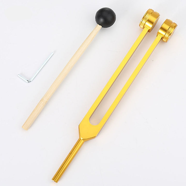 Stimmgabel für Entspannung | Klangtherapie | Innere Ruhe-Goldene Zahnradespitze (21.5CM)-Luzern Mode