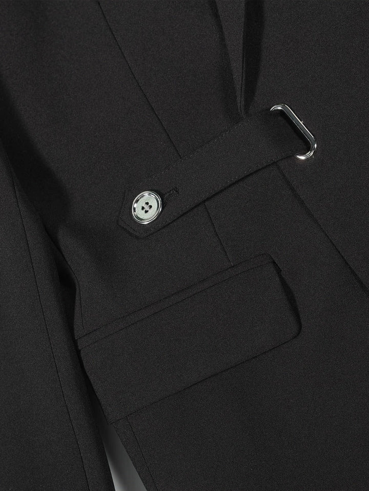 Herren Anzug Slim Fit Business Sakko mit Gürtelverschluss-Luzern Mode
