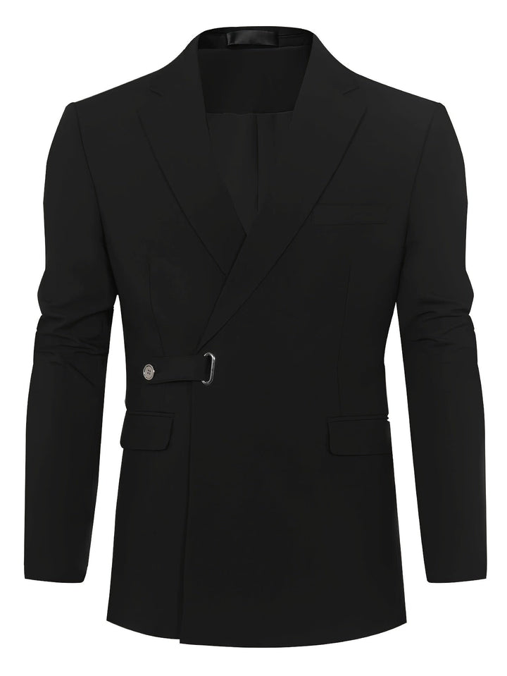 Herren Anzug Slim Fit Business Sakko mit Gürtelverschluss-Luzern Mode