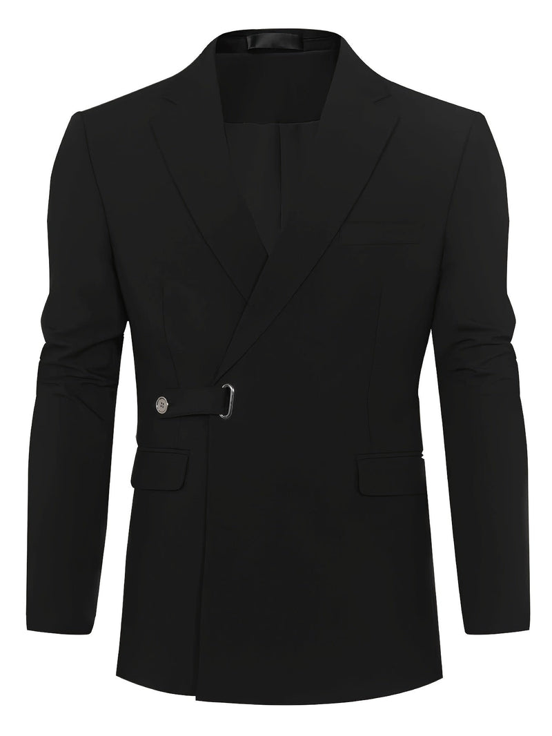 Herren Anzug Slim Fit Business Sakko mit Gürtelverschluss-Luzern Mode