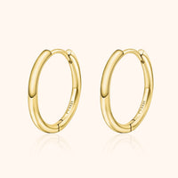 Creolen | Ohrringe Rund Stilvoll Sterling-Silber Langlebig Klassisch-12 mm-Gold-Luzern Mode