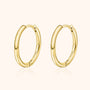 Creolen | Ohrringe Rund Stilvoll Sterling-Silber Langlebig Klassisch-12 mm-Gold-Luzern Mode