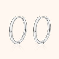 Creolen | Ohrringe Rund Stilvoll Sterling-Silber Langlebig Klassisch-12 mm-Silber-Luzern Mode