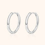 Creolen | Ohrringe Rund Stilvoll Sterling-Silber Langlebig Klassisch-12 mm-Silber-Luzern Mode