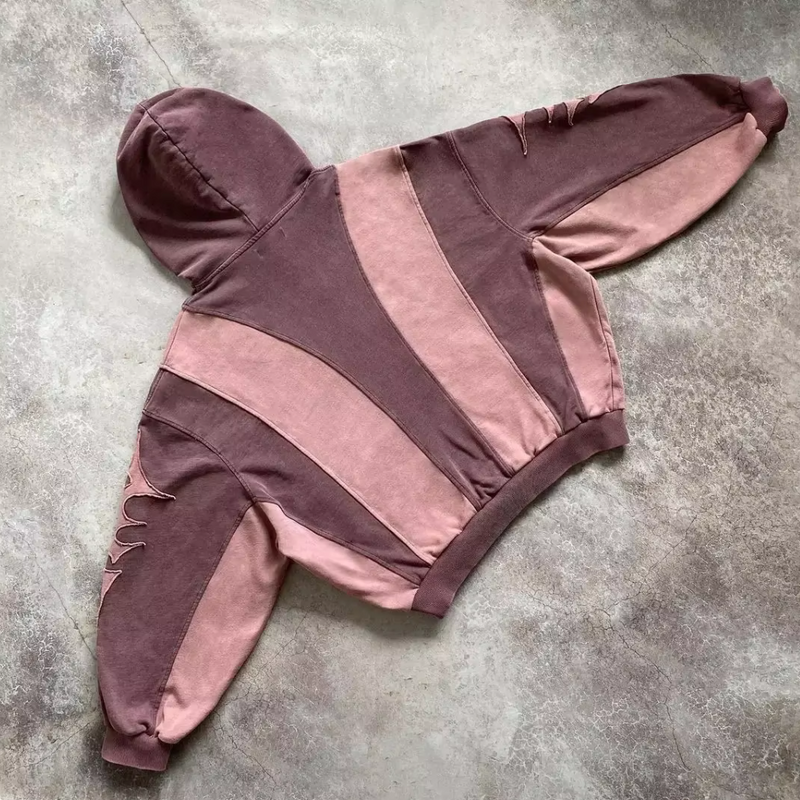 Unisex Hoodie mit Abstraktem Design und Kapuze-Luzern Mode