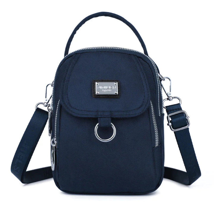 Damen Rucksack | Kompakt | Verstellbar | Leder | Reißverschluss | Leicht-Blau-Luzern Mode