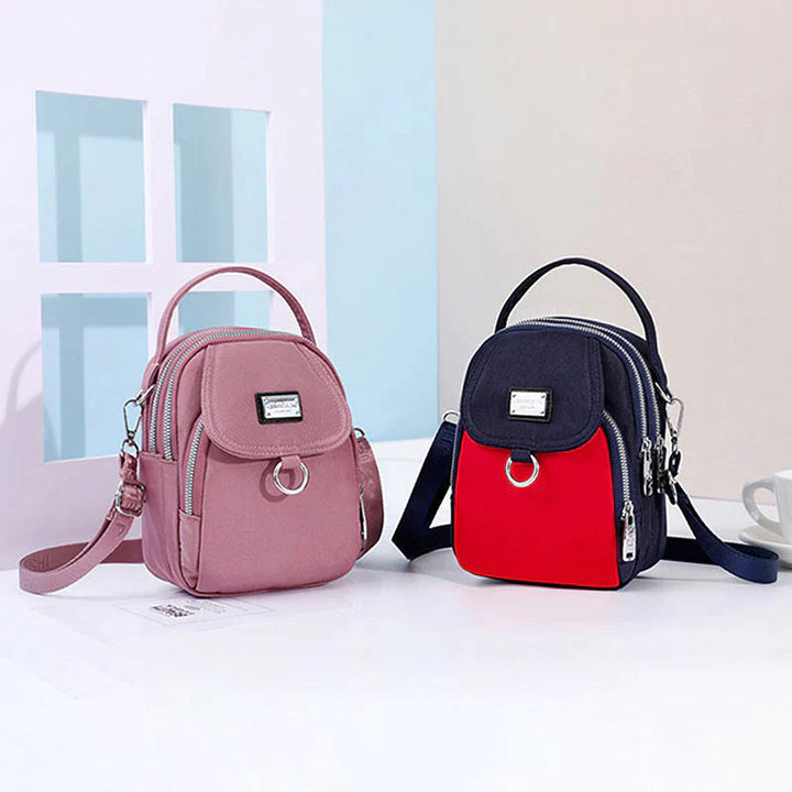 Damen Rucksack | Kompakt | Verstellbar | Leder | Reißverschluss | Leicht-Luzern Mode