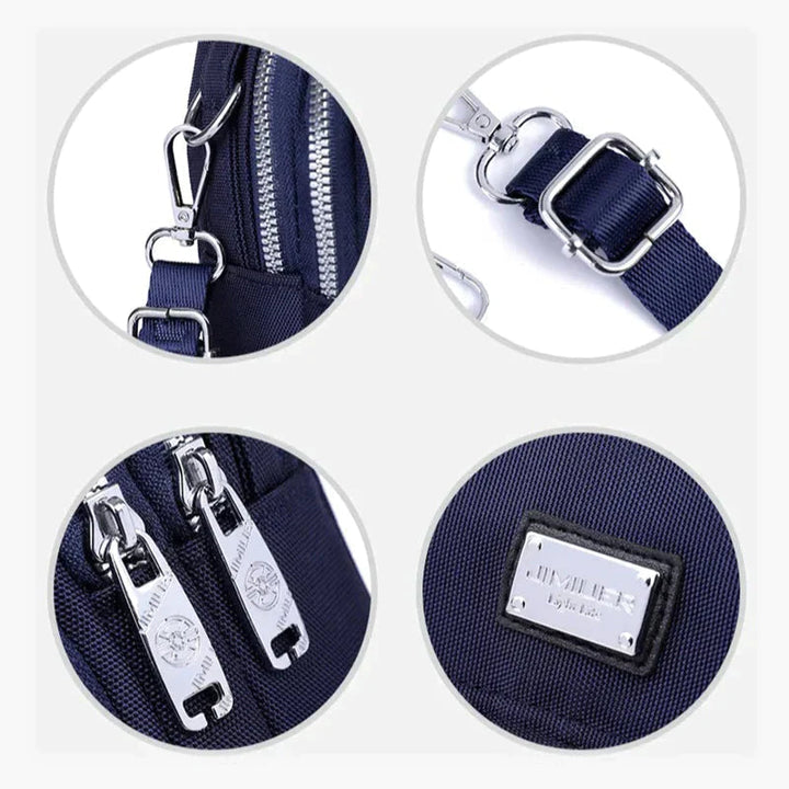 Damen Rucksack | Kompakt | Verstellbar | Leder | Reißverschluss | Leicht-Luzern Mode
