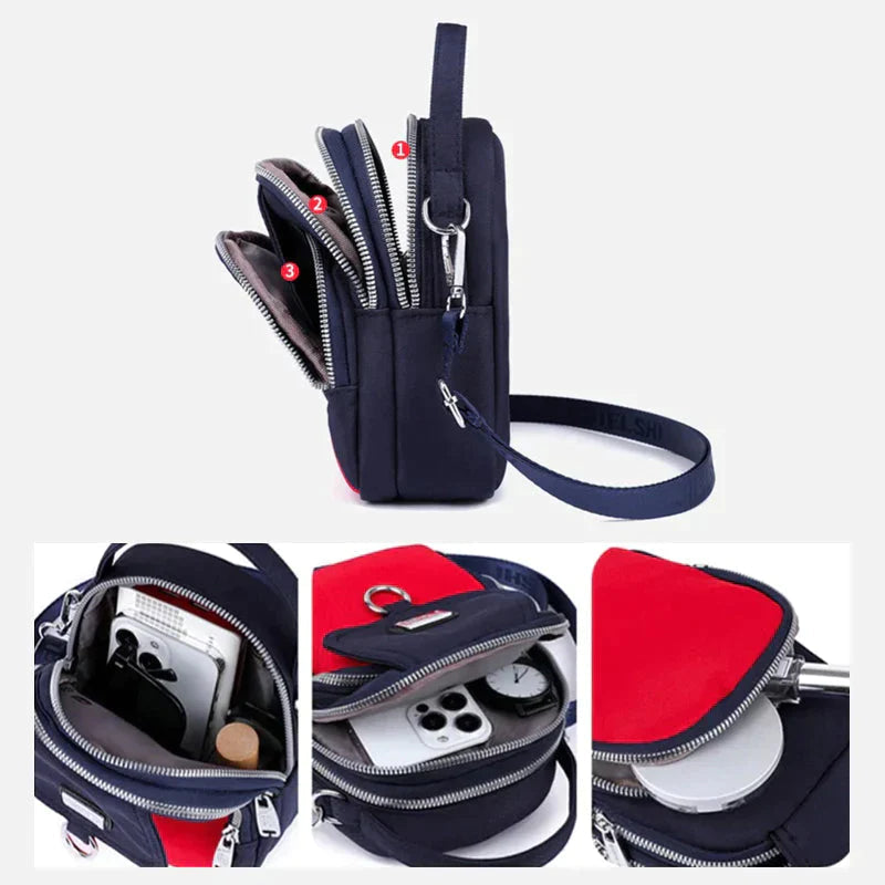 Damen Rucksack | Kompakt | Verstellbar | Leder | Reißverschluss | Leicht-Luzern Mode