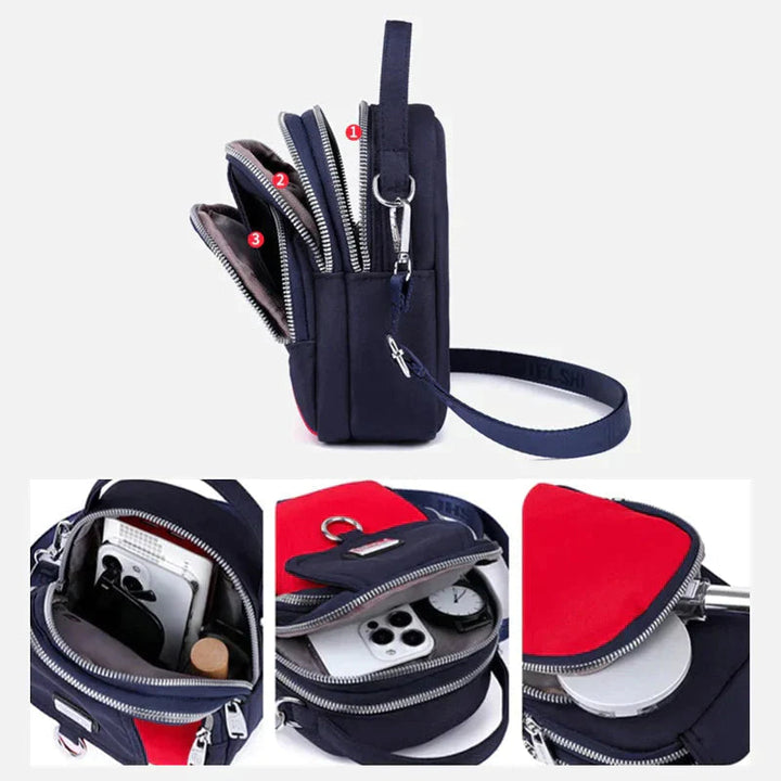 Damen Rucksack | Kompakt | Verstellbar | Leder | Reißverschluss | Leicht-Luzern Mode