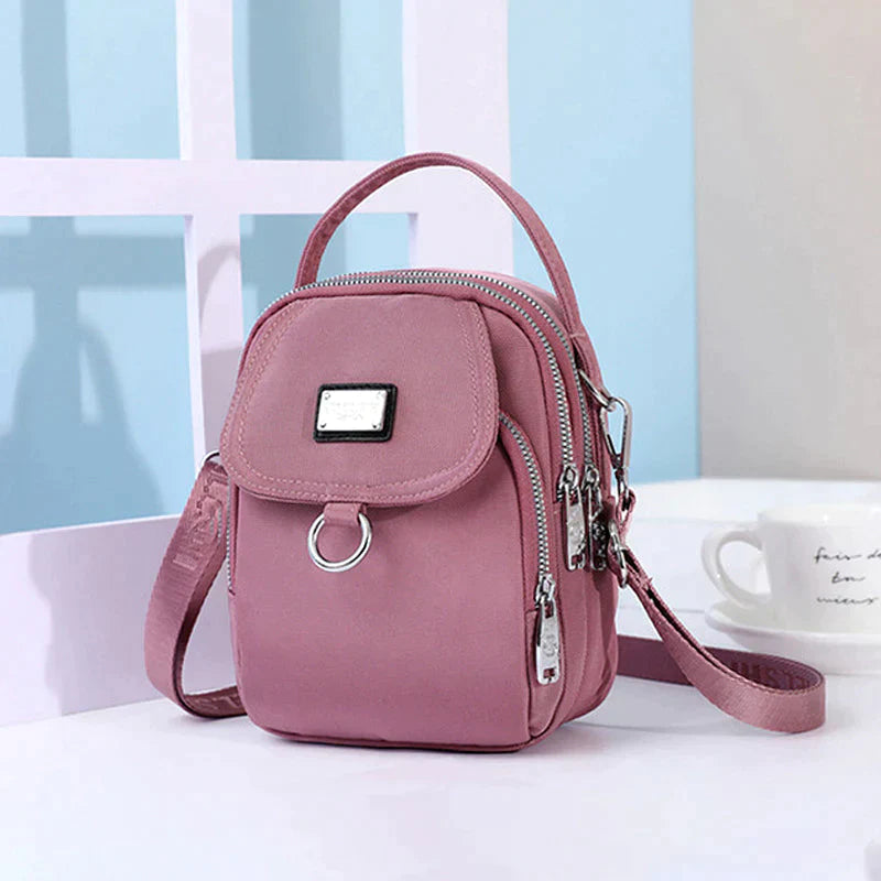 Damen Rucksack | Kompakt | Verstellbar | Leder | Reißverschluss | Leicht-Luzern Mode