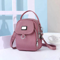 Damen Rucksack | Kompakt | Verstellbar | Leder | Reißverschluss | Leicht-Luzern Mode
