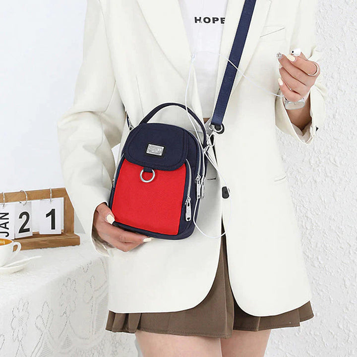 Damen Rucksack | Kompakt | Verstellbar | Leder | Reißverschluss | Leicht-Luzern Mode