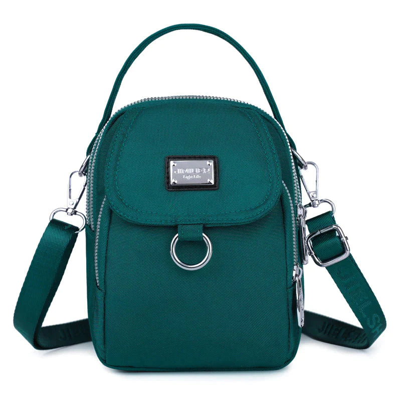 Damen Rucksack | Kompakt | Verstellbar | Leder | Reißverschluss | Leicht-Grün-Luzern Mode