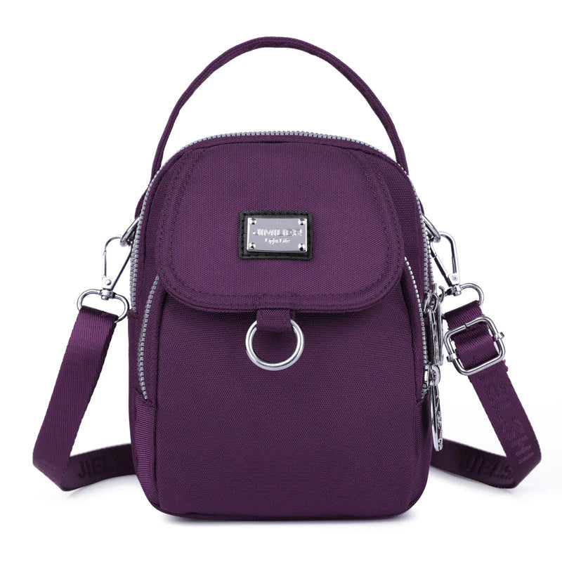 Damen Rucksack | Kompakt | Verstellbar | Leder | Reißverschluss | Leicht-Lila-Luzern Mode