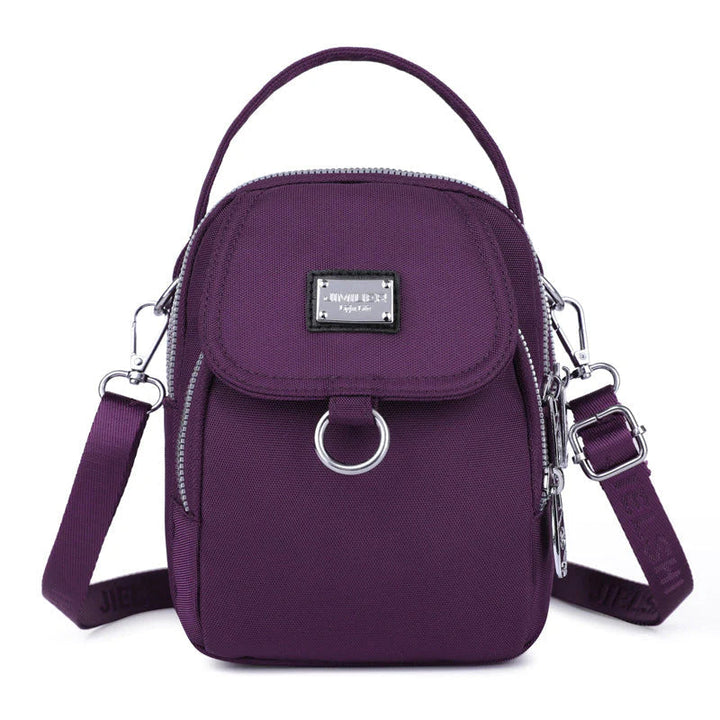 Damen Rucksack | Kompakt | Verstellbar | Leder | Reißverschluss | Leicht-Lila-Luzern Mode
