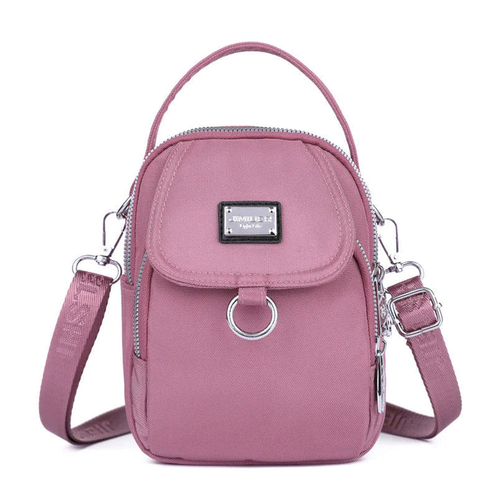 Damen Rucksack | Kompakt | Verstellbar | Leder | Reißverschluss | Leicht-Rosa-Luzern Mode