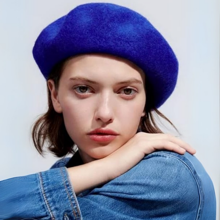 Herren Filzhut Fedora mit breiter Krempe, Größe 20-22,8"-Blau-Luzern Mode