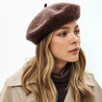 Herren Filzhut Fedora mit breiter Krempe, Größe 20-22,8"-Braun-Luzern Mode
