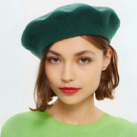Herren Filzhut Fedora mit breiter Krempe, Größe 20-22,8"-Dunkelgrün-Luzern Mode