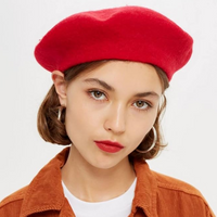 Herren Filzhut Fedora mit breiter Krempe, Größe 20-22,8"-Rot-Luzern Mode
