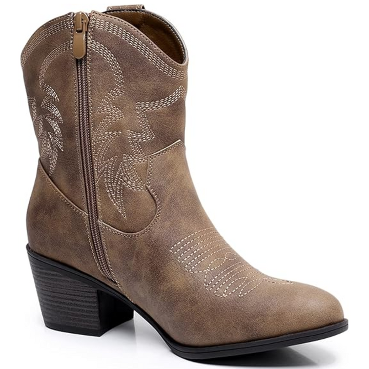 Westernstiefel Damen mit Stickerei und Blockabsatz-Luzern Mode