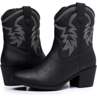Westernstiefel Damen mit Stickerei und Blockabsatz-Luzern Mode