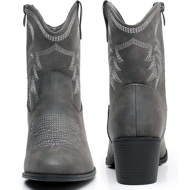 Westernstiefel Damen mit Stickerei und Blockabsatz-Luzern Mode