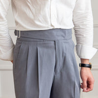 Herren Anzughose Slim Fit - Elegante Businessmode-Grau-XS-Luzern Mode