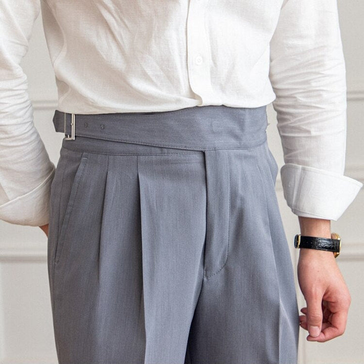 Herren Anzughose Slim Fit - Elegante Businessmode-Grau-XS-Luzern Mode