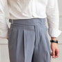 Herren Anzughose Slim Fit - Elegante Businessmode-Grau-XS-Luzern Mode