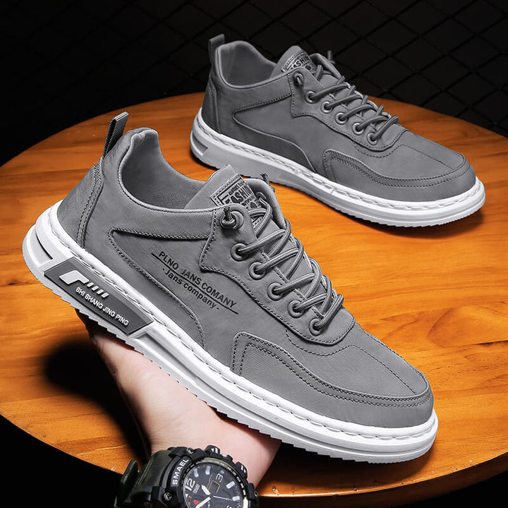 Herren Sneaker mit Komfortsohle und modernem Design-Grau-39-Luzern Mode