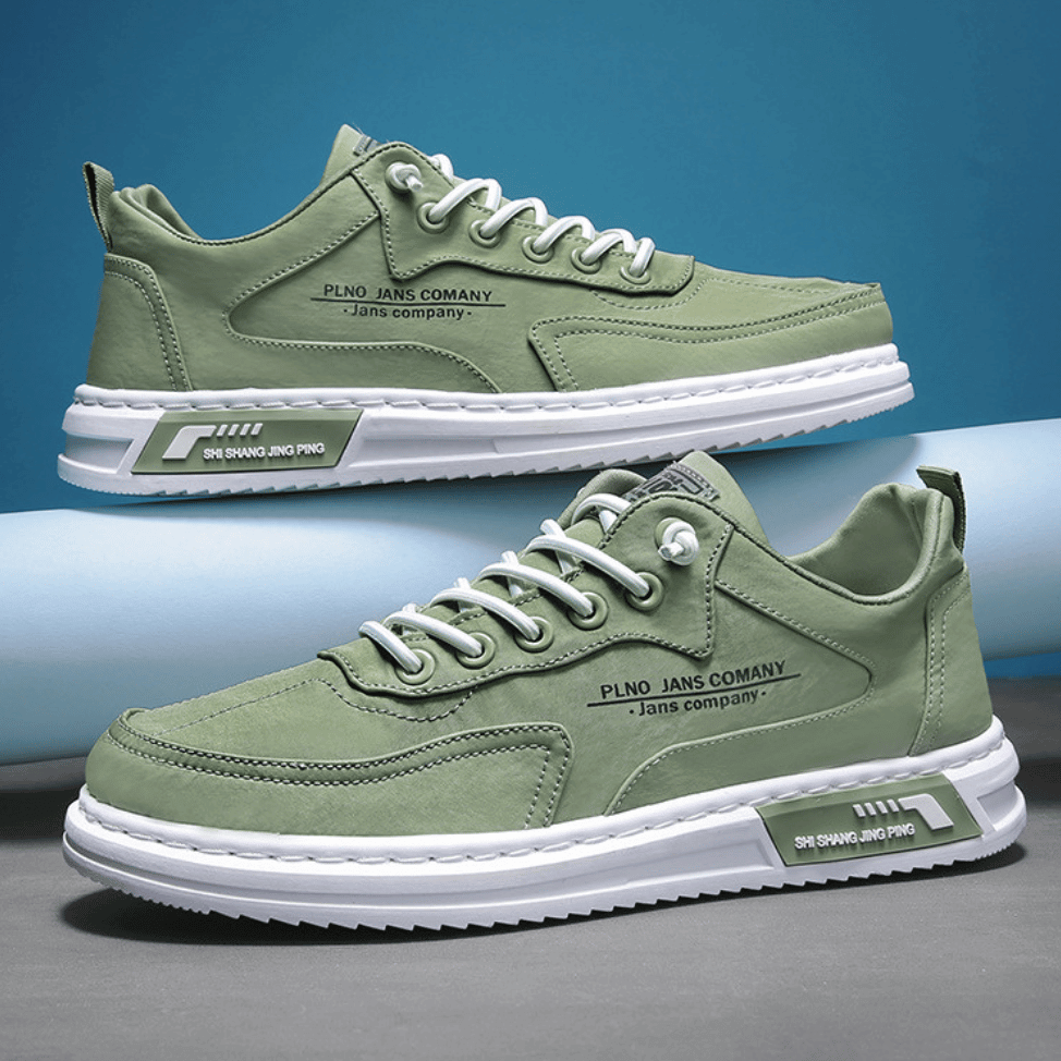 Herren Sneaker mit Komfortsohle und modernem Design-Grün-39-Luzern Mode