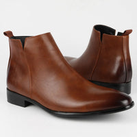Herren Chelsea Boots aus Leder für Business und Freizeit-Braun-40-Luzern Mode