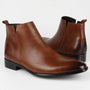 Herren Chelsea Boots aus Leder für Business und Freizeit-Braun-40-Luzern Mode