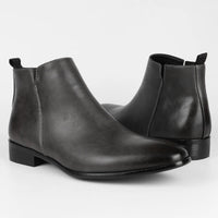 Herren Chelsea Boots aus Leder für Business und Freizeit-Grau-40-Luzern Mode