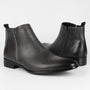 Herren Chelsea Boots aus Leder für Business und Freizeit-Grau-40-Luzern Mode