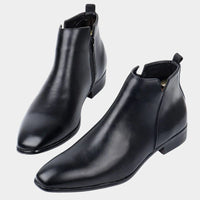 Herren Chelsea Boots aus Leder für Business und Freizeit-Schwarz-40-Luzern Mode