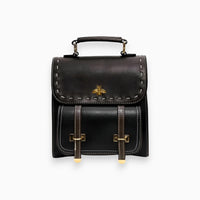 Leder Rucksack mit Bienenmotiv - Stilvoller Damenrucksack-Schwarz-One size-Luzern Mode