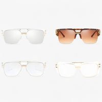 Sonnenbrille | Eckig | Unisex | Verspiegelt | UV-400 Schutz | Retro-Luzern Mode