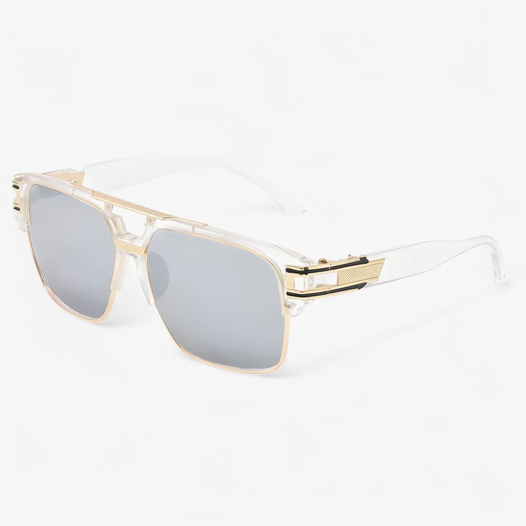 Sonnenbrille | Eckig | Unisex | Verspiegelt | UV-400 Schutz | Retro-Luzern Mode