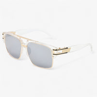 Sonnenbrille | Eckig | Unisex | Verspiegelt | UV-400 Schutz | Retro-Luzern Mode