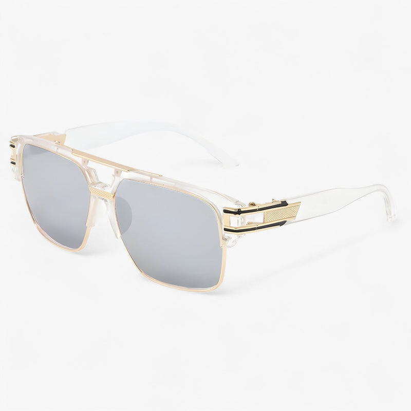 Sonnenbrille | Eckig | Unisex | Verspiegelt | UV-400 Schutz | Retro-Luzern Mode
