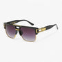 Sonnenbrille | Eckig | Unisex | Verspiegelt | UV-400 Schutz | Retro-Glänzend Schwarz-Luzern Mode