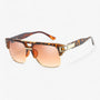 Sonnenbrille | Eckig | Unisex | Verspiegelt | UV-400 Schutz | Retro-Leopard-Luzern Mode