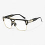 Sonnenbrille | Eckig | Unisex | Verspiegelt | UV-400 Schutz | Retro-Transparant Schwarz-Luzern Mode